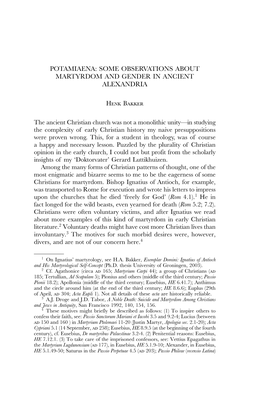 Martyrdom and Gender in Ancient Alexandria 331