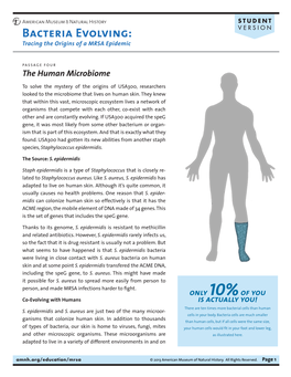 Bacteria Evolving: Tracing the Origins of a MRSA Epidemic