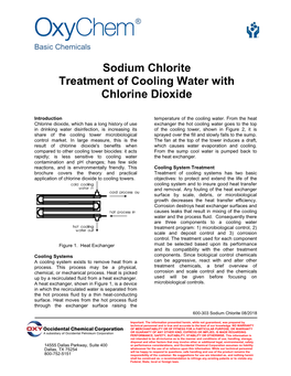 Sodium Chlorite Treatment of Cooling Water with Chlorine Dioxide