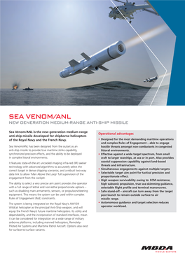 Sea Venom Datasheet Layout 1 19/06/2018 11:55 Page 1