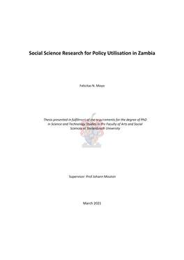 Social Science Research for Policy Utilisation in Zambia