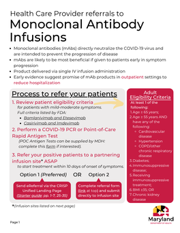 Referring Patients to Monoclonal Antibody Infusions