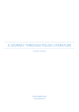 A Journey Through Polish Literature