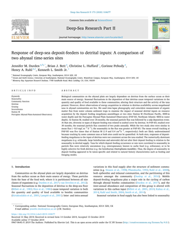 Response of Deep-Sea Deposit-Feeders to Detrital Inputs: a Comparison of Two Abyssal Time-Series Sites