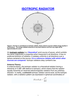 Antenna Sources Radiate Energy Equally in All Directions