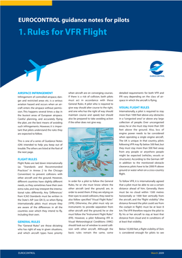 Rules for VFR Flight