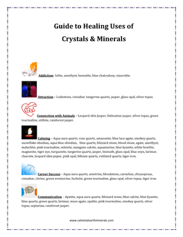 Guide to Healing Uses of Crystals & Minerals