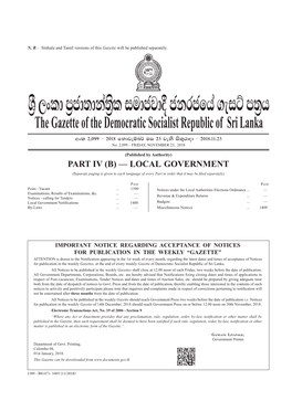 Local Government (Separate Paging Is Given to Each Language of Every Part in Order That It May Be Filed Separately)