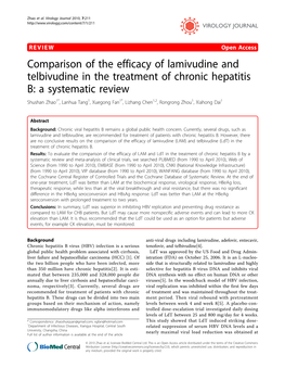 Comparison of the Efficacy of Lamivudine and Telbivudine in the Treatment of Chronic Hepatitis B: a Systematic Review