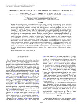 A Multiwavelength Study on the Fate of Ionizing Radiation in Local Starbursts