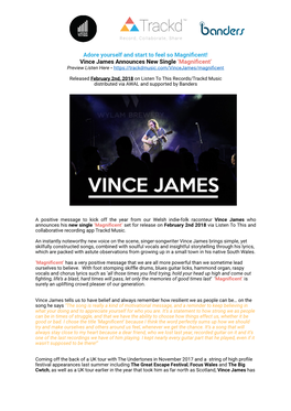 The New Single by Vince James : Out