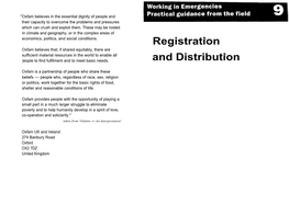 Registration and Distribution