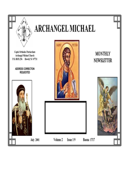 Archangel Michael Coptic Orthodox Church, PO Box 256 Howell, NJ 07731, Under the Supervision of Fr