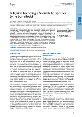 Clinical Lyme Borreliosis?