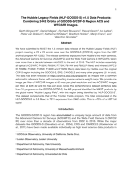 The Hubble Legacy Fields (HLF-GOODS-S) V1.5 Data Products: Combining 2442 Orbits of GOODS-S/CDF-S Region ACS and WFC3/IR Images