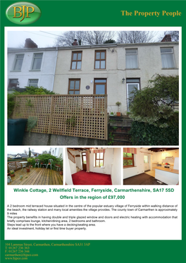 Wellfield Terrace, Ferryside, Carmarthenshire, SA17 5SD Offers in the Region of £97,000