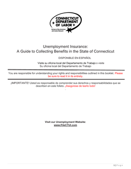 Unemployment Insurance: a Guide to Collecting Benefits in the State of Connecticut