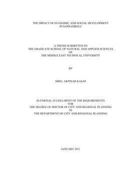 Urban Identity and Tourism Impact Assesment