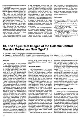 10- and 17-F.Lm Test Images of the Galactic Centre: Massive Protostars Near Sgra*?