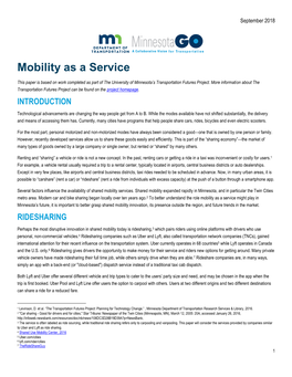 Mobility As a Service