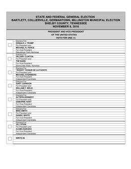 Sample Ballot