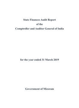 State Finances Audit Report of the Comptroller and Auditor General of India
