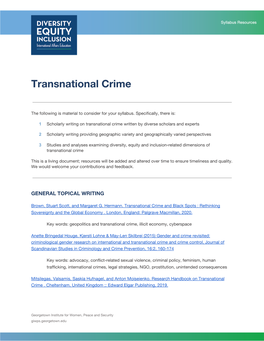 Transnational Crime