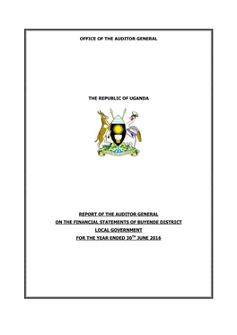 Office of the Auditor General the Republic of Uganda