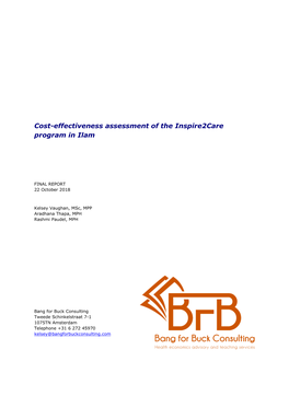 Cost-Effectiveness Assessment of the Inspire2care Program in Ilam