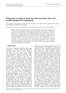 Production of Ready to Drink Red and Rosé Wines from New Seedless