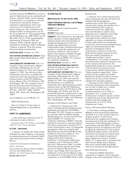 Federal Register / Vol. 60, No. 169 / Thursday, August 31, 1995 / Rules