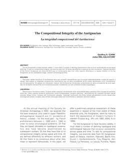 The Compositional Integrity of the Aurignacian