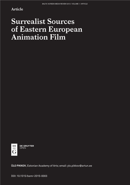 Surrealist Sources of Eastern European Animation Film