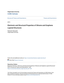 Electronic and Structural Properties of Silicene and Graphene Layered Structures