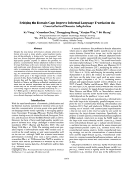 Bridging the Domain Gap: Improve Informal Language Translation Via Counterfactual Domain Adaptation