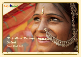 Rajasthan Heritage Safari from $ 4950 USD