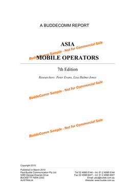 Asia Mobile Operators