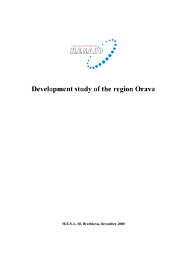 Development Study of the Region Orava