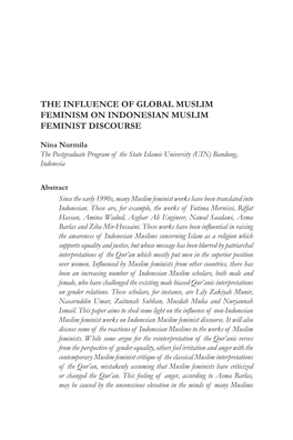 The Influence of Global Muslim Feminism on Indonesian Muslim Feminist Discourse