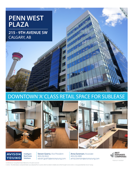 Penn West Plaza 215 - 9Th Avenue Sw Calgary, Ab