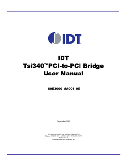 Tsi340 User Manual 80E3000 MA001 05 4 Contents