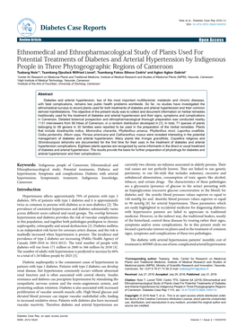 Ethnomedical and Ethnopharmacological Study Of