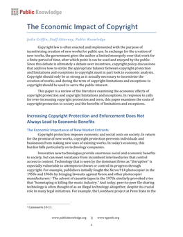 The Economic Impact of Copyright