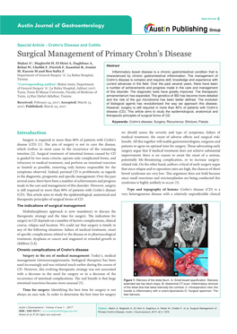 Surgical Management of Primary Crohn's Disease