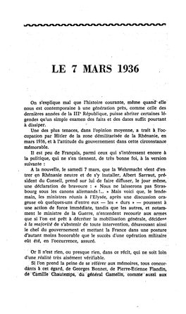 Le 7 Mars 1936