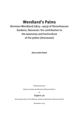 Wendland's Palms