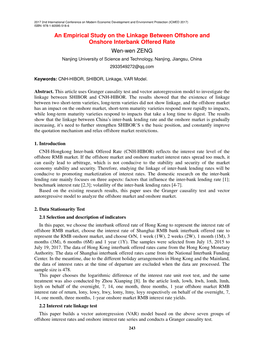 An Empirical Study on the Linkage Between Offshore and Onshore