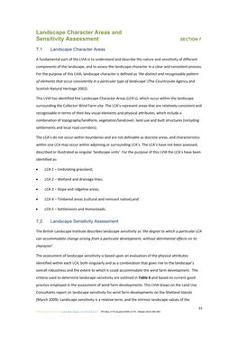 Landscape Character Areas and Sensitivity Assessment SECTION 7