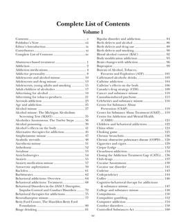 Complete List of Contents Volume 1 Contents