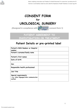 Stent Insertion Under General Anasthesia Patient Identifier/Label Statement of Patient